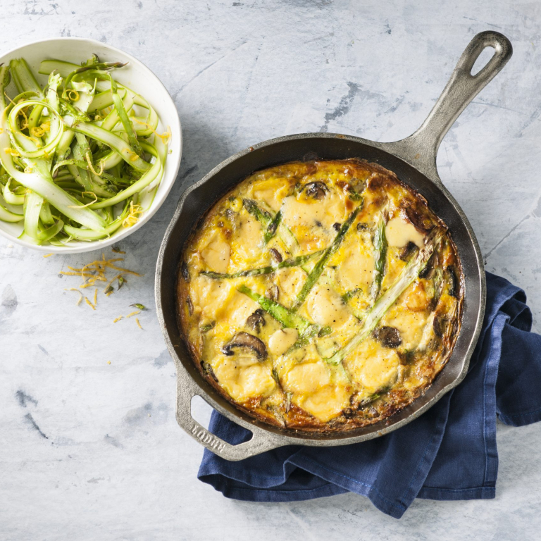 Privat: Frittata met geschaafde asperge en Beemster Jong