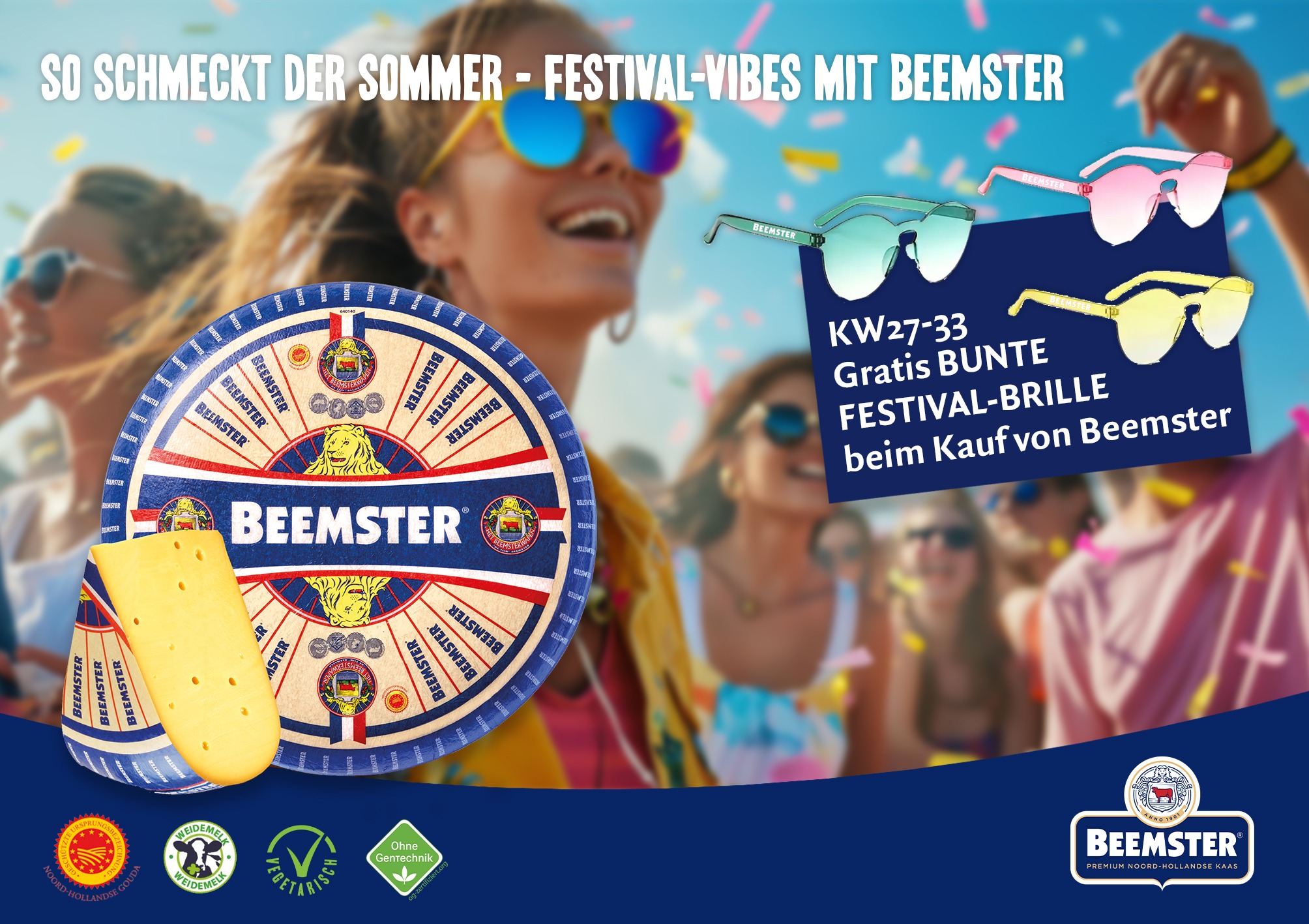 Festival-Vibes mit Beemster: Gratis Partybrille zu Beemster Käse